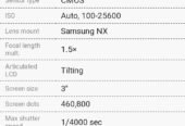 Samsung NX3000 Camera for Sale