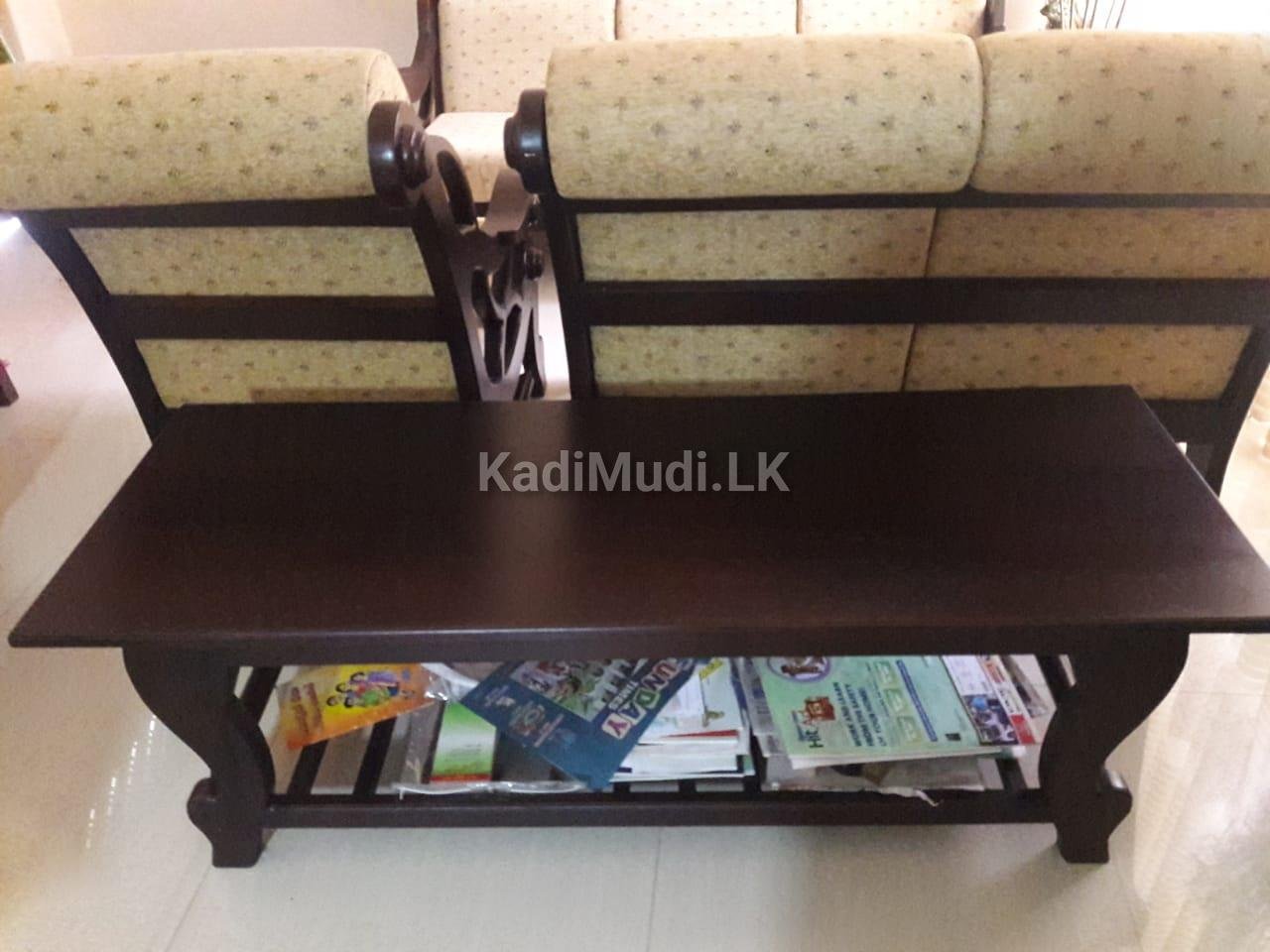 Solid Wooden Sofa Set with Cushion