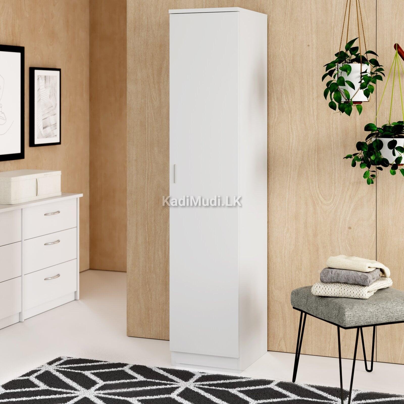 Single Door-Wardrobe-White (Soft-Close)