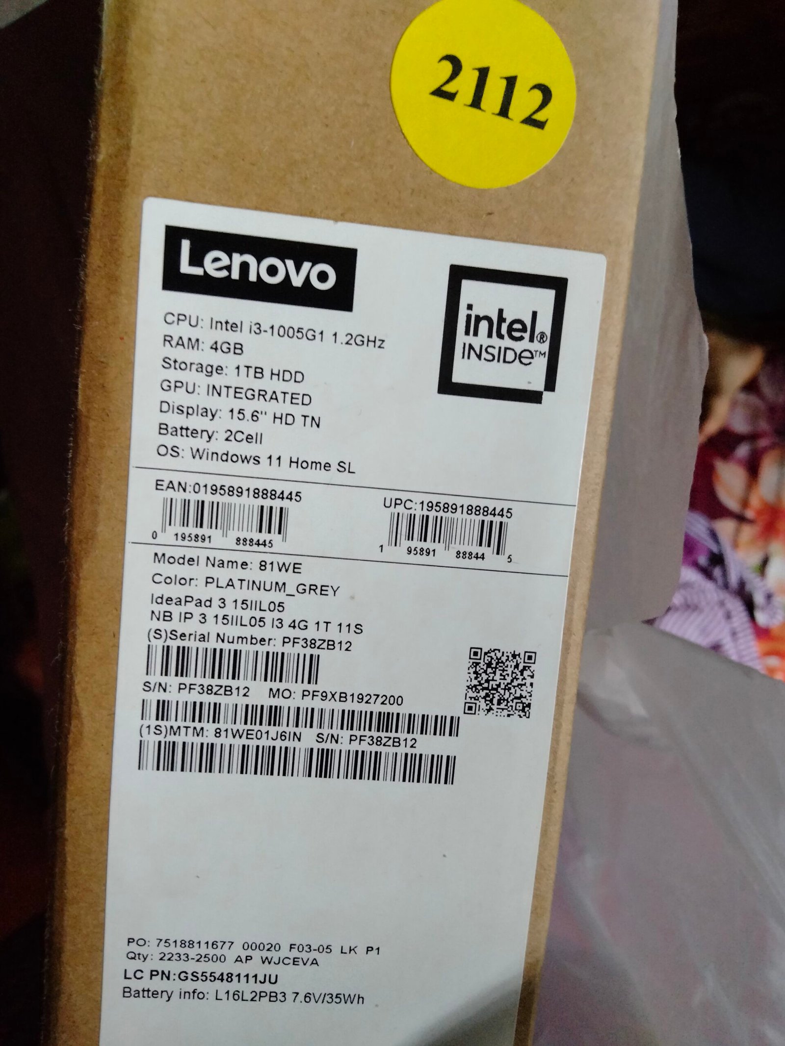 Lenovo Intel Core i3 IdeaPad
