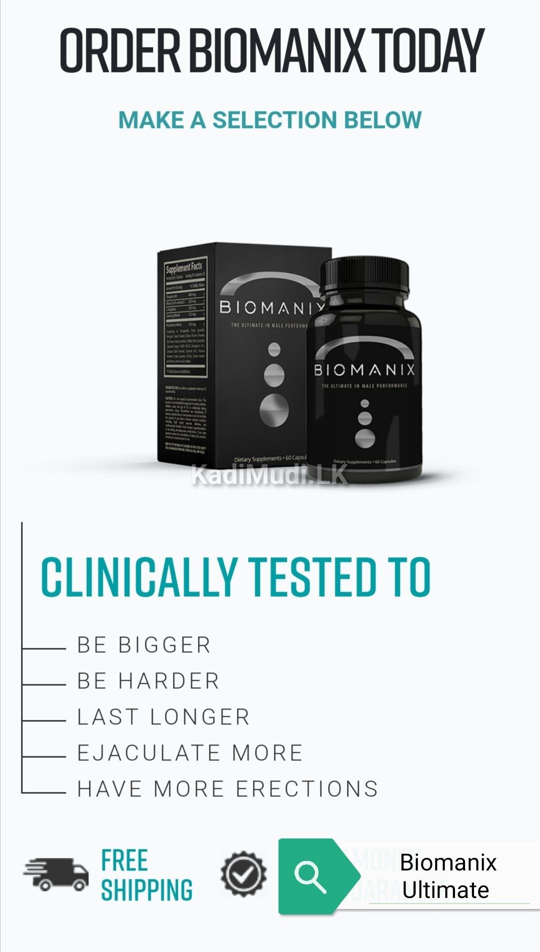 Biomanix Ultimate 60 Capsules