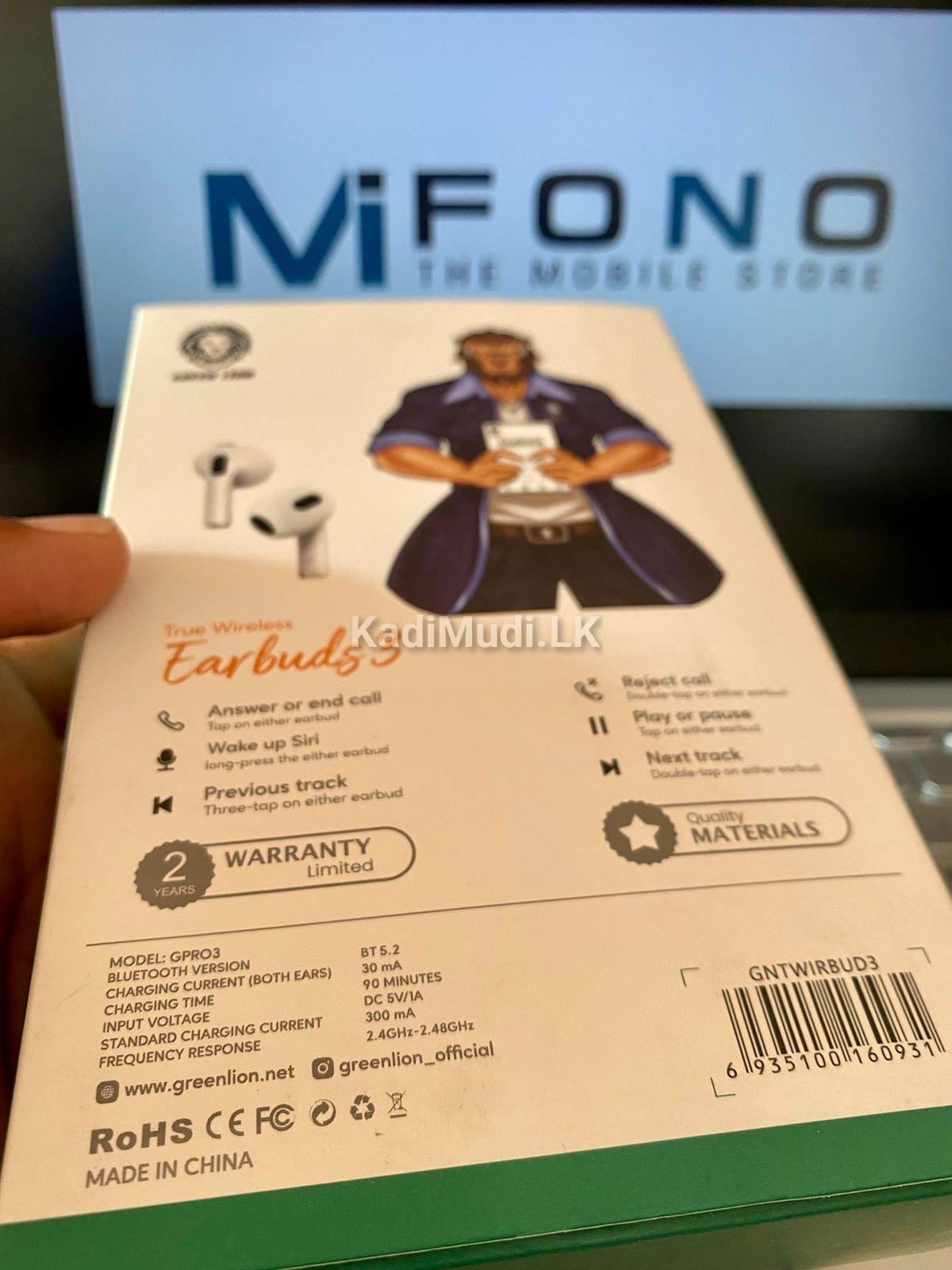 GREEN LION – True Wireless Earbuds 3