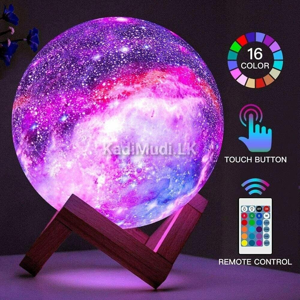 3D Moon Lamp, 16 Colors Moon Light Lamp With Stand