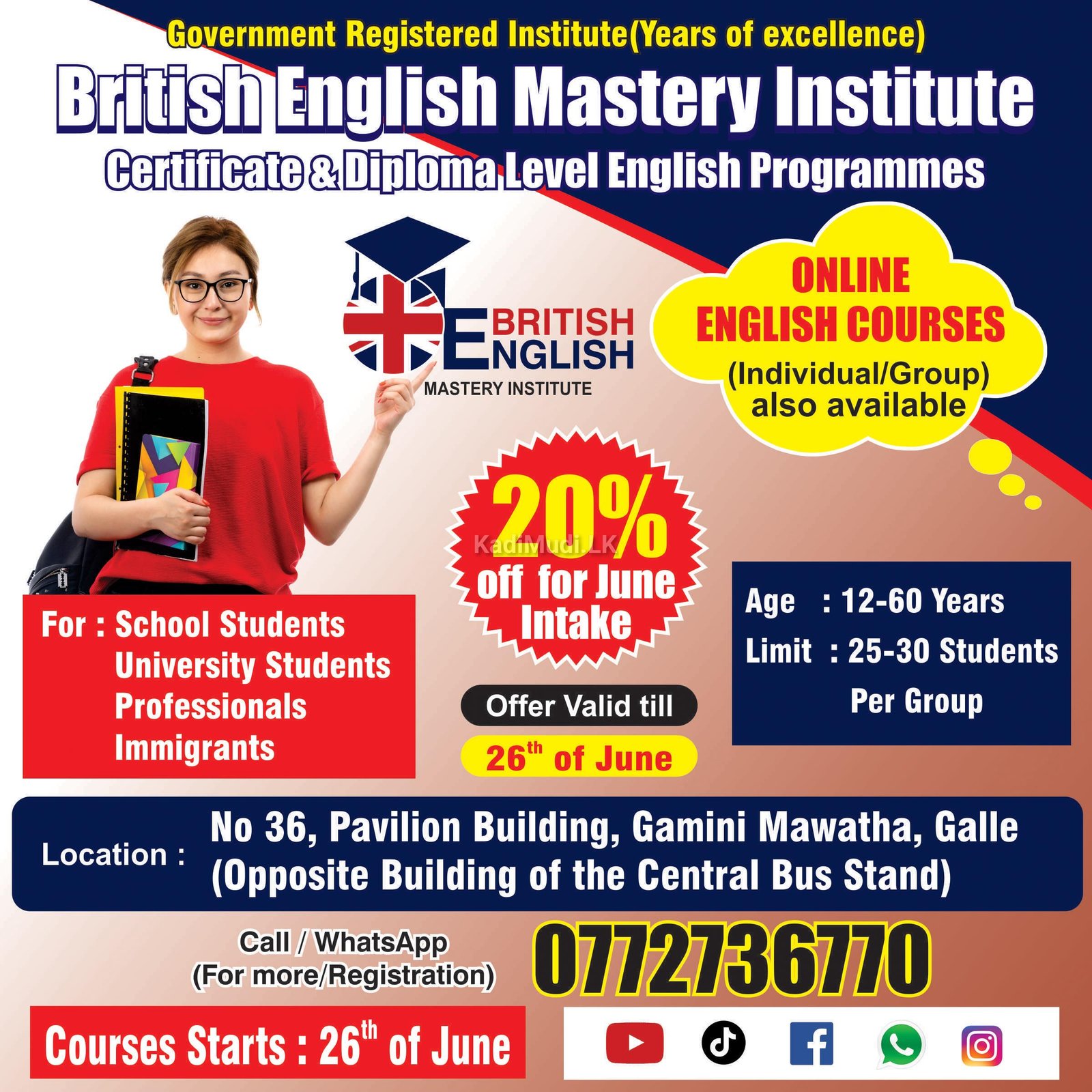 Course English Class Online English Classes English Courses and Diploma | KadiMudi
