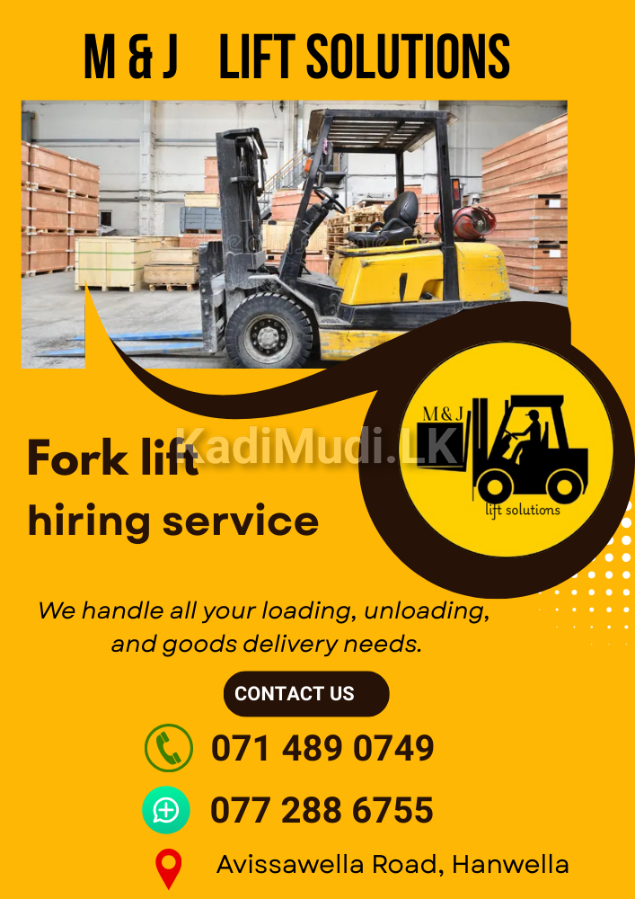 Fork Lift Hiring Hanwella, Homagama