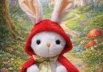 Handmade Soft Toy Red Riding Bunny